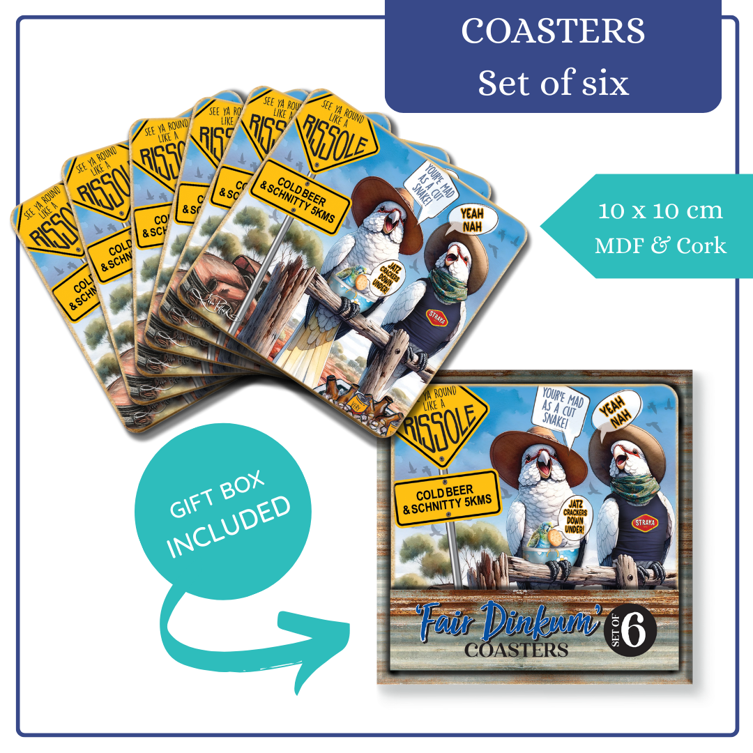 Lisa Pollock Coasters Set CSTR13 Squawking Slang