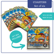 Lisa Pollock Coasters Set CSTR14 Cold Beer