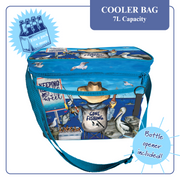 Lisa Pollock Insulated Cooler Bag Gone Fishing - HHCB5