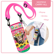 Lisa Pollock Insulated Water Bottle and Phone Carry All - Carnival Cow BMC21