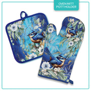 Lisa Pollock Oven Mitt Pot Holder Set  Cheeky Wrens - OMPH16