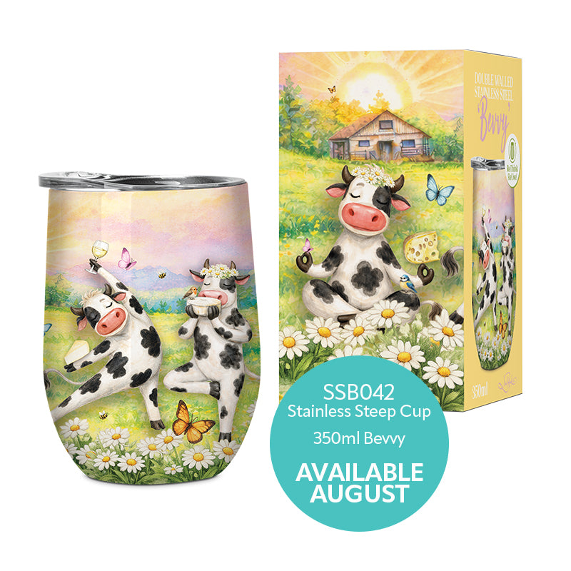 Lisa Pollock Bevvy Travel Mug 350ml Calm your Farm - SSB042