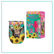 Lisa Pollock Bevvy Travel Mug 350ml Carnival Cow - SSB035