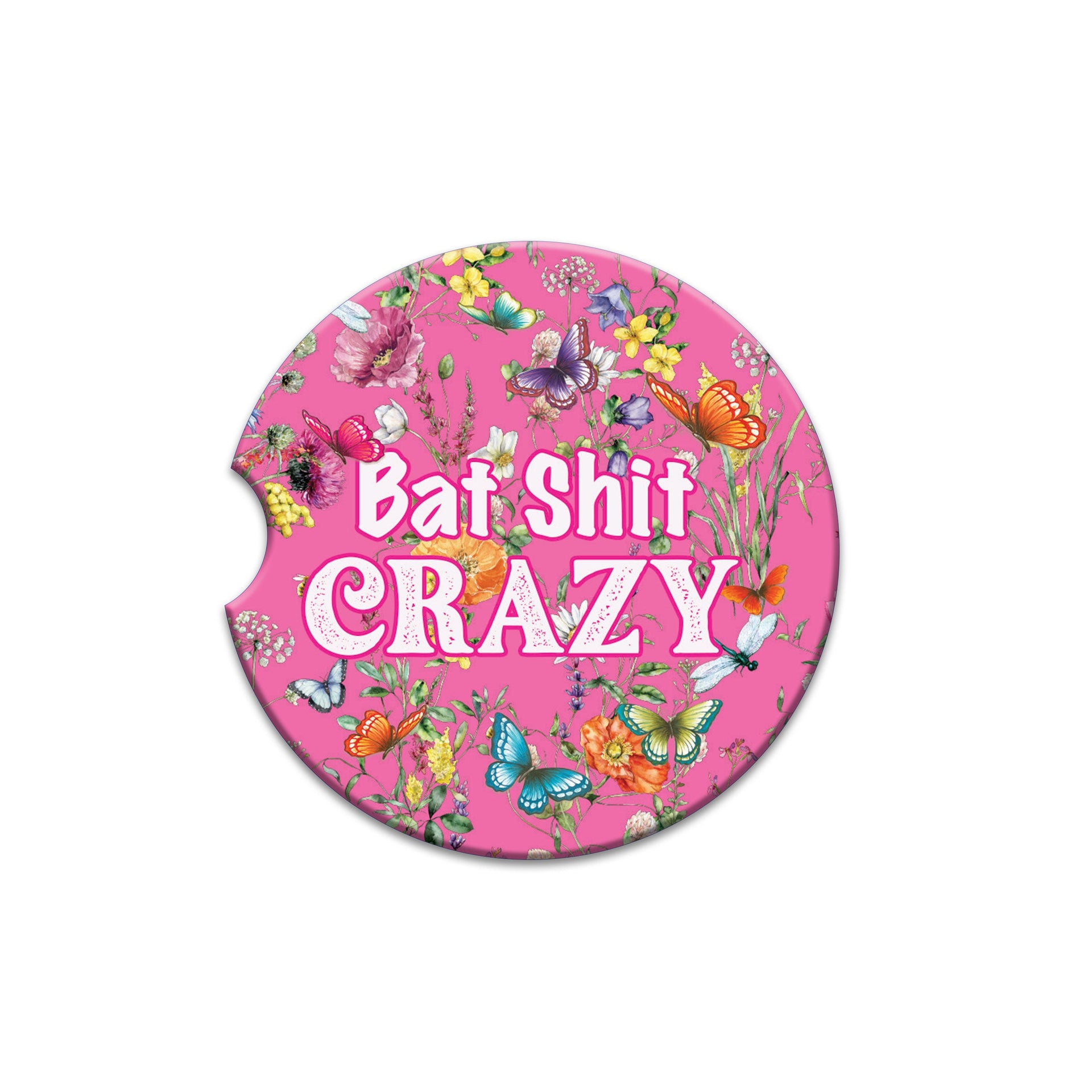 Lisa Pollock Car Coaster Bat Shit Crazy - CC168