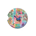 Lisa Pollock Car Coaster Pretty Postage Teal - CCC197