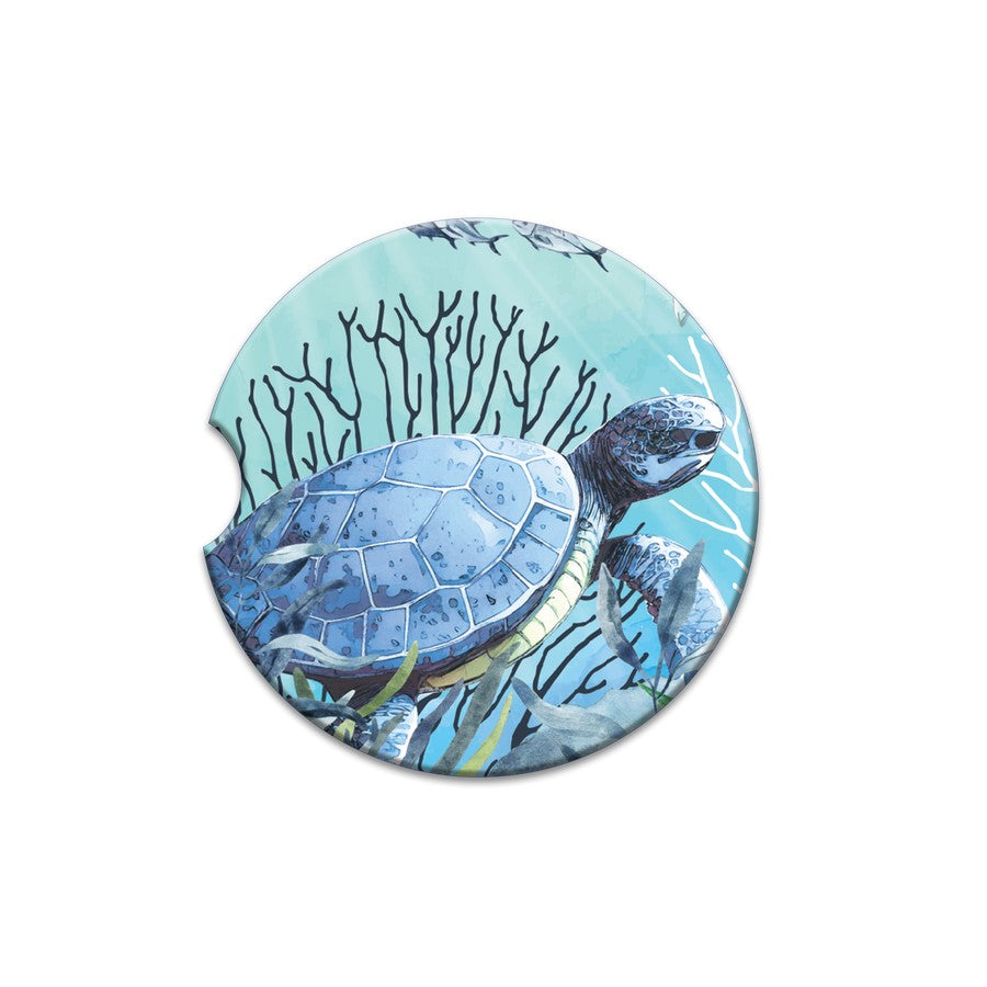 Lisa Pollock Car Coaster Reef Turtle - CCC162