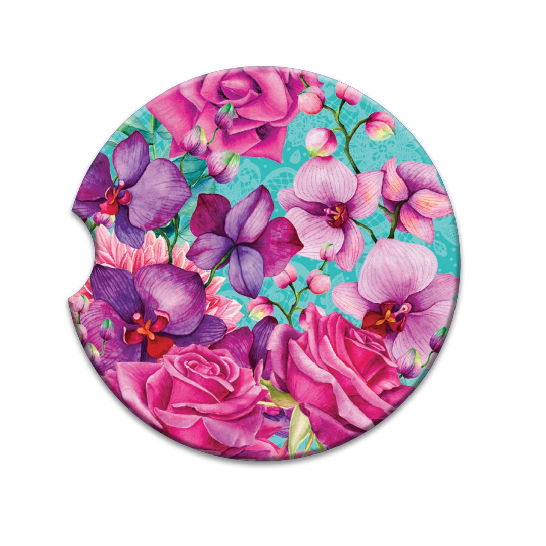 Lisa Pollock Car Coaster Rose Bouquet - CCC144