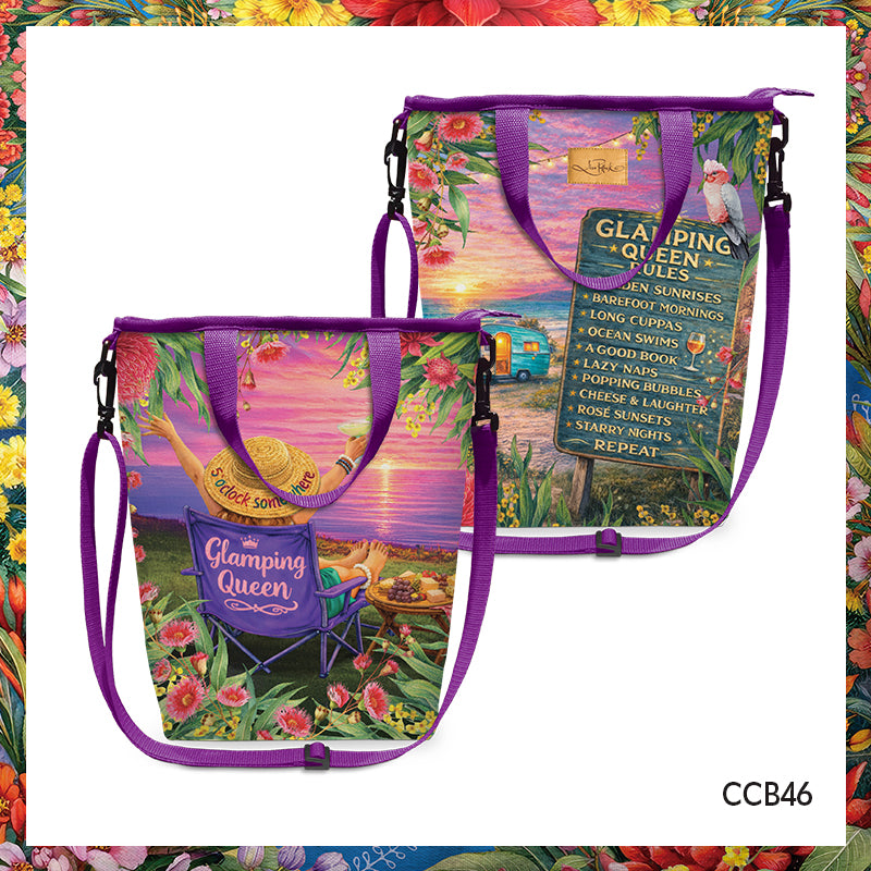 Lisa Pollock Insulated Cooler Bag Glamping Queen Rules - CCB46