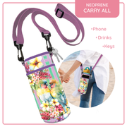 Lisa Pollock Insulated Water Bottle and Phone Carry All - Paradise Love Birds BMC20