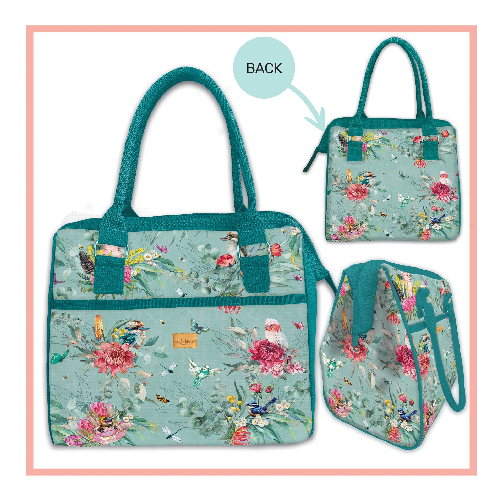 Lisa Pollock Lunch Cooler Bag - Feathered Friends - LCB15