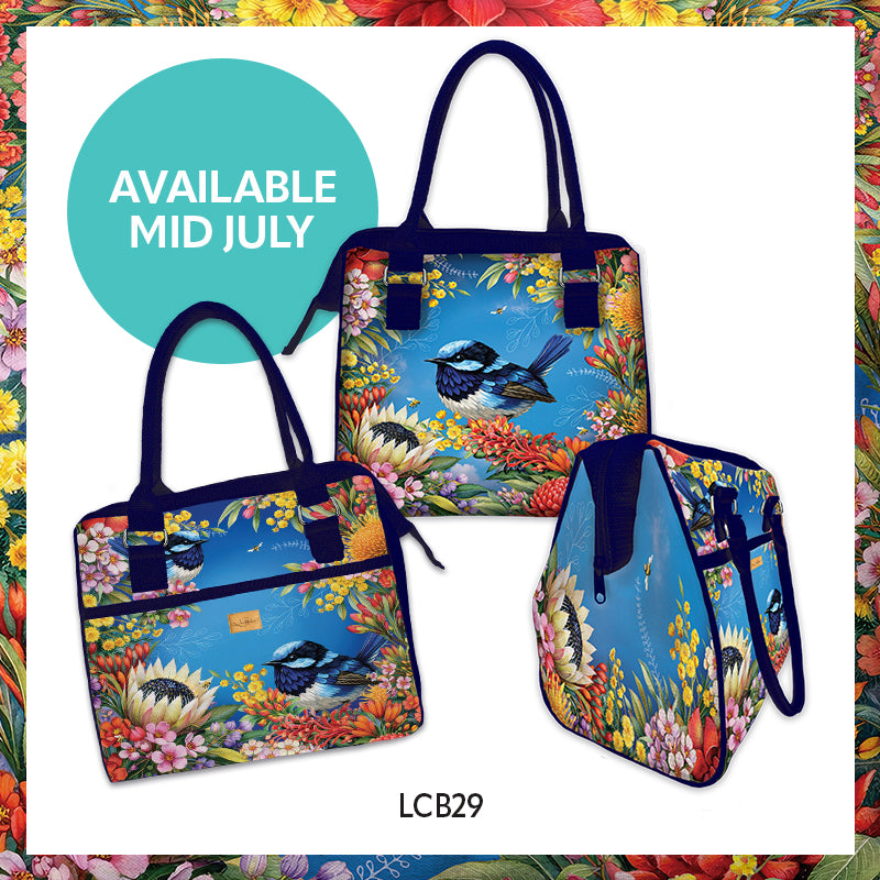Lisa Pollock Lunch Cooler Bag Floral Fairy Wrens - LCB29