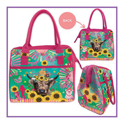 Lisa Pollock Lunch Cooler Carnival Cow - LBC21