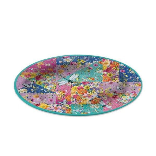 Lisa Pollock Melamine Oval Tray Wildflower Patch MOT04