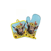 Lisa Pollock Oven Mitt Pot Holder Set Sunny Highland - OMPH22