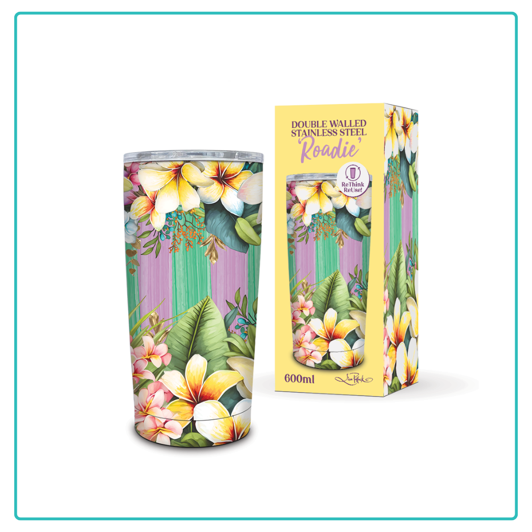 Lisa Pollock Roadie Travel Mug Paradise Bloom SSRM42