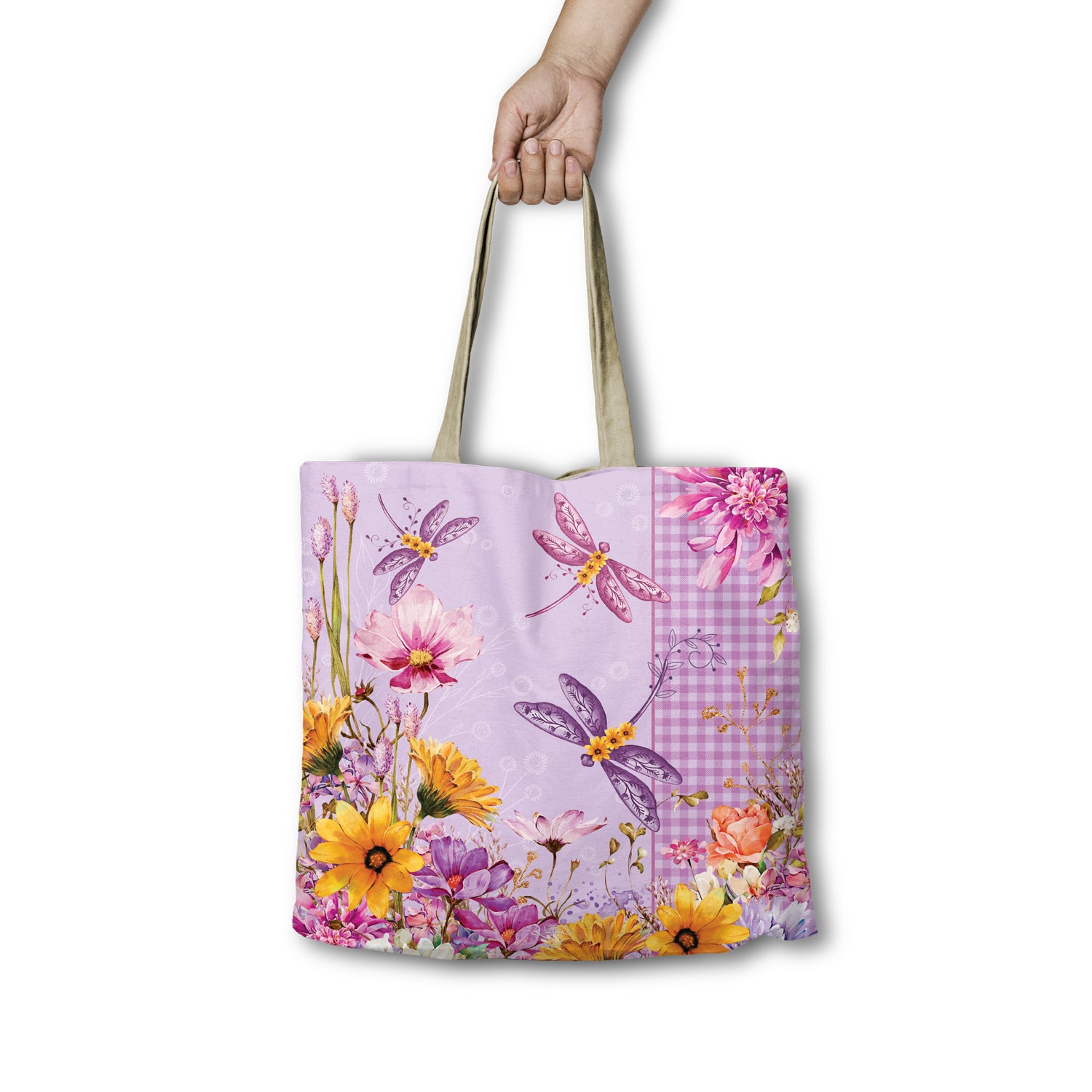 Lisa Pollock Shopping Bag - Dragonfly Fields RSB89