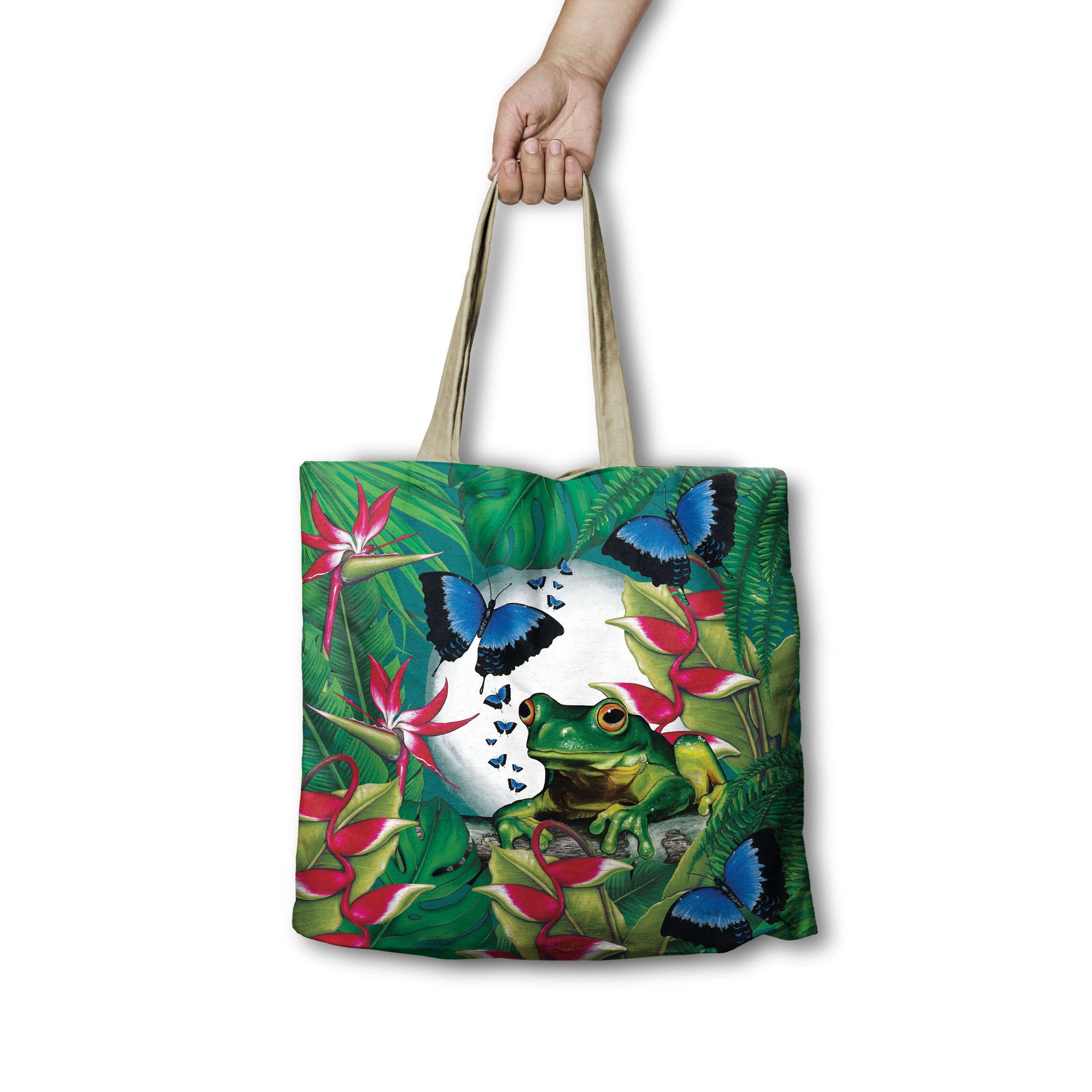 Lisa Pollock Shopping Bag - Green Frog RSB21