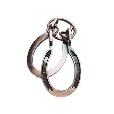 Metal Horseshoe Fidget Puzzle - Brass