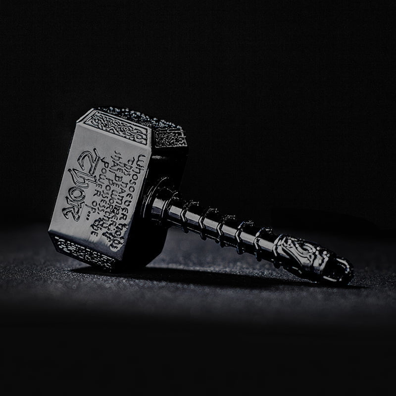 Metal Thor Hammer Fidget Spinner - Black