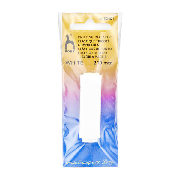 Pony Knitting in Elastic - White S52401
