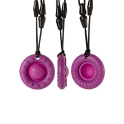 Purple Disc Silicone Fidget Necklace