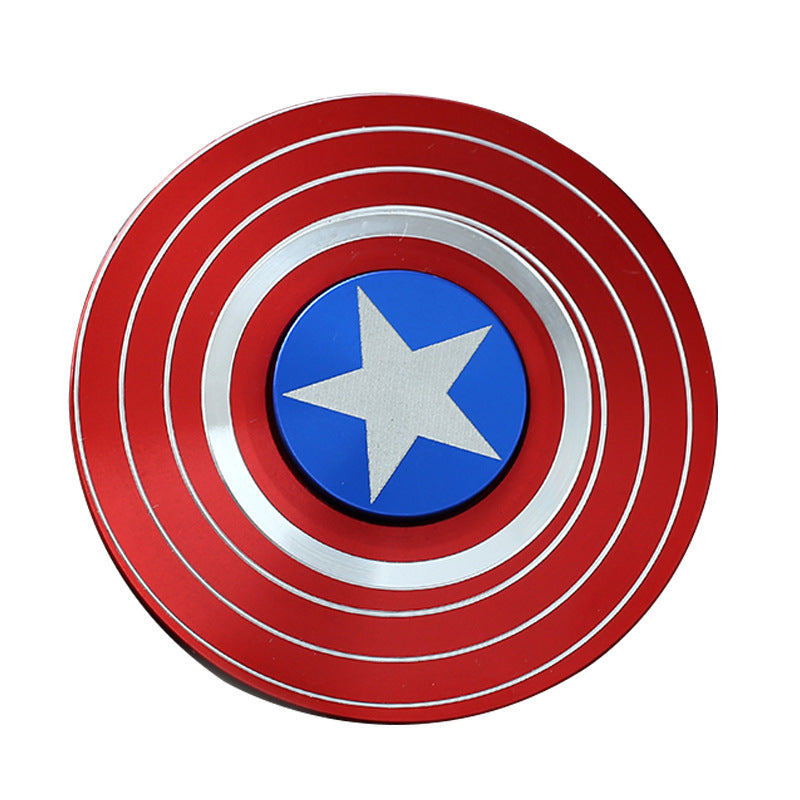 Red Metal Shield Fidget Spinner