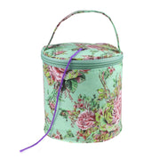 Single Ball Project Bag - Mint Floral 3