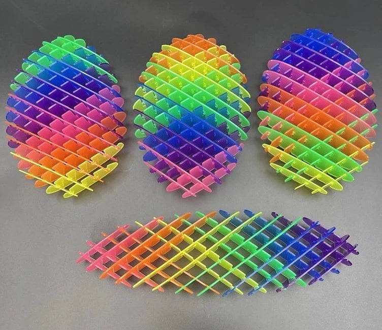 Telescopic Fidget small rainbow 10x10cm