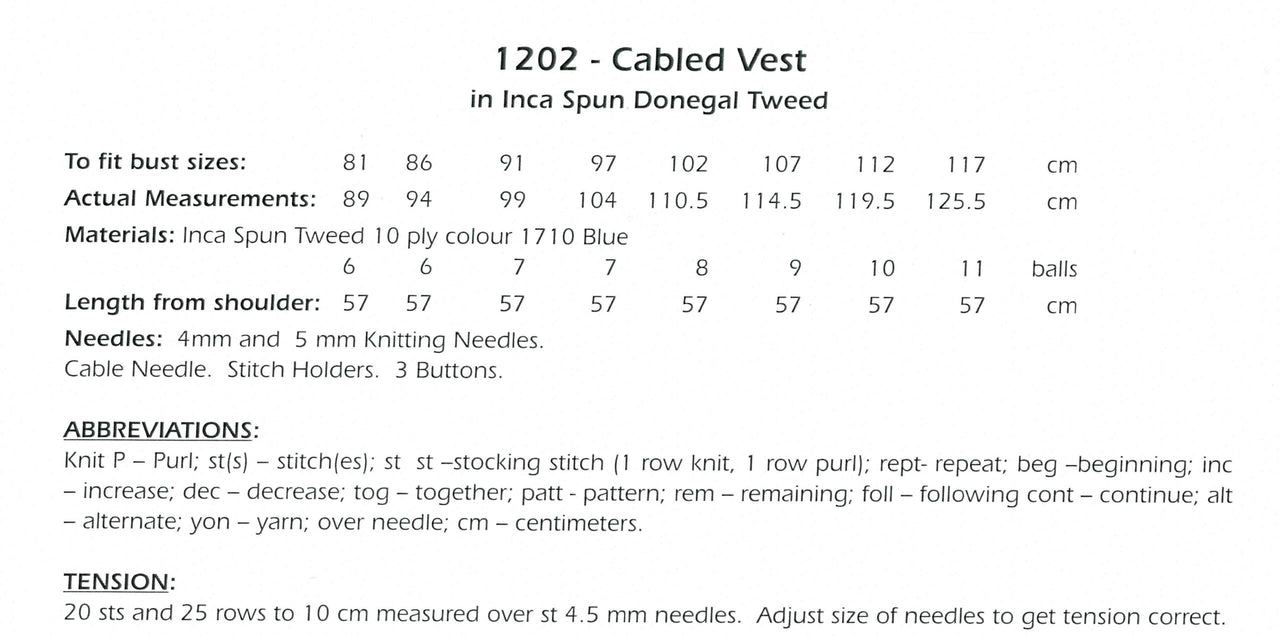 Leaflet 1202 - Alpaca Yarns inside