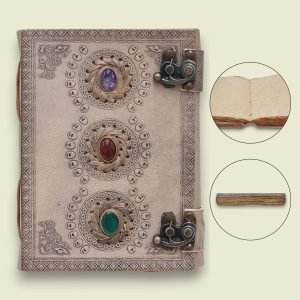 Antique Leather Journal - Medium 3 Stones with Vintage Paper - SR-LJ-304 - Mooroolbark Wool