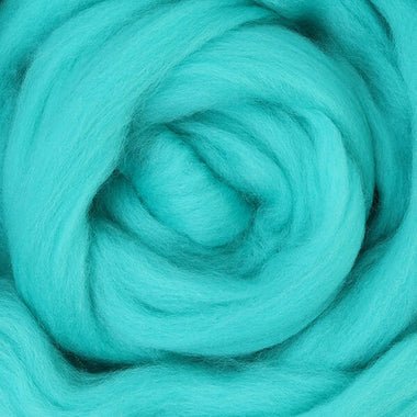 Ashford Corriedale Fibre Pack - 100gm Bag - Aqua - 067 - Mooroolbark Wool