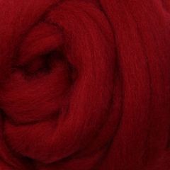 Ashford Corriedale Fibre Pack - 100gm Bag - Cherry Red - 049 - Mooroolbark Wool
