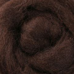 Ashford Corriedale Fibre Pack - 100gm Bag - Chocolate - 020 - Mooroolbark Wool