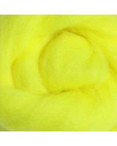 Ashford Corriedale Fibre Pack - 100gm Bag - Fluro Yellow - 056 - Mooroolbark Wool