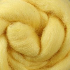 Ashford Corriedale Fibre Pack - 100gm Bag - Lemon - 045 - Mooroolbark Wool