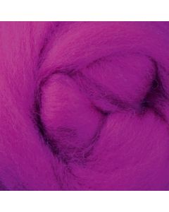 Ashford Corriedale Fibre Pack - 100gm Bag - Magenta - 023 - Mooroolbark Wool