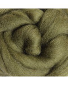 Ashford Corriedale Fibre Pack - 100gm Bag - Olive Green - 038 - Mooroolbark Wool