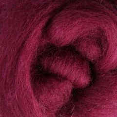 Ashford Corriedale Fibre Pack - 100gm Bag - Raspberry - 047 - Mooroolbark Wool