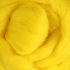 Ashford Corriedale Fibre Pack - 100gm Bag - Yellow - 027 - Mooroolbark Wool