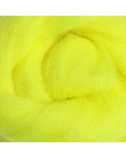 Ashford Corriedale Fibre 100g Pack - 056 Dyed  Sliver Fluro Yellow - DSFY100