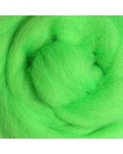 Ashford Corriedale Fibre 100g Pack - 053 Dyed  Sliver Fluro Lime - DSFL100