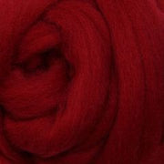 Ashford Corriedale Fibre 100g Pack - 049 Dyed  Sliver Cherry Red- DSCR100