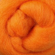 Ashford Corriedale Fibre 100g Pack - 048 Dyed  Sliver Tangerine - DST100