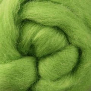Ashford Corriedale Fibre 100g Pack - 043 Dyed  Sliver Lime - DSLI100