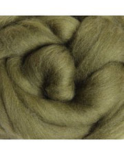 Ashford Corriedale Fibre 100g Pack - 038 Dyed  Sliver Olive Green - DSO100
