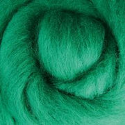 Ashford Corriedale Fibre 100g Pack - 022 Dyed  Sliver Green - SSG100