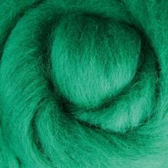 Ashford Corriedale Fibre 100g Pack - 022 Dyed  Sliver Green - SSG100