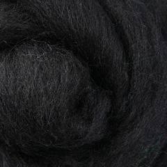 Ashford Corriedale Fibre 100g Pack - 014 Dyed  Sliver Liquorice - DSL100