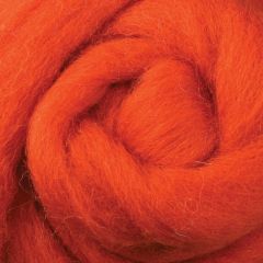 Ashford Corriedale Fibre 100g Pack - 006 Dyed  Sliver Pumpkin Pie - DSPP100