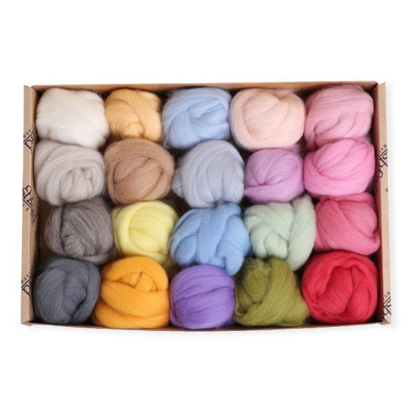 Ashford Corriedale Sliver Sample Pack - Lights 1 - FSP1 - Mooroolbark Wool